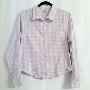 SKIMS Plaid Button-Up Shirt
